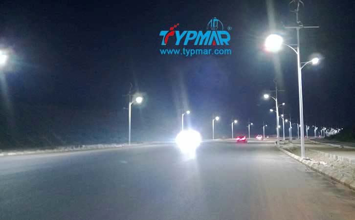 江西吉安永新縣將軍大道風光互補路燈工程 夜景